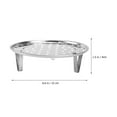 thumbnail image 4 of 22cm Medium Size Three-legged Stainless Steel Round Steamer Rack Pots Steaming Stand Home Kitchen Cooking, 4 of 8