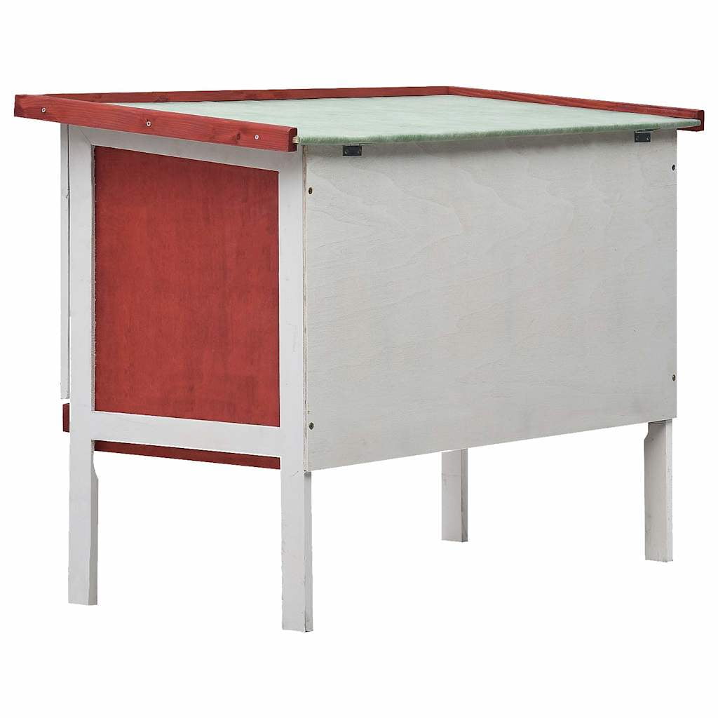 vidaXL 1 Piece Solid Pine Wood Rabbit Hutch with Pull Out Tray