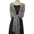 thumbnail image 3 of Cheers.US Womens Floral Lace Mesh Party Prom Wedding Shawl Scarf with Fringe, 3 of 4