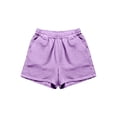 thumbnail image 6 of Guieoi Shorts for Women Plus Size Loose-Fit Casual Solid-Color Sleeveless Cotton-Linen Tank Top and Shorts Set Purple 0 XXXL, 6 of 7