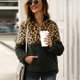 thumbnail image 5 of Mujeres Otoño Invierno Sudadera con capucha de felpa Sudaderas Leopard Splice Manga larga Cuell Irfora Sudaderas, 5 of 7