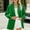 Green#1, variant on New Summer Fashion for All GaThRRgYP Womens Blazers for Work Casual,Women's Solid Color Button Pocket Long Sleeved Turndown Collar Suit Jacket Green S