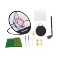 thumbnail image 1 of Red de chippes de golf, objetivo de golf, portátil por interiores al aire libre, fácil de instalar para práctica de patio trasero, accesorios de conjunto de 9, 1 of 8