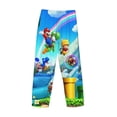 thumbnail image 3 of Lsque Mario Print Men's Pajama Pants, Lounge Pant - Comfortable Home Wear,Elastic Waistband, Stylish Design-Large, 3 of 9