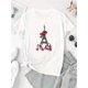 thumbnail image 2 of Camiseta Para Mujer Ropa De VeranoCreative Bag with Eiffel Tower Pattern Print, Women'S Fashionable Trendy Round Neck Short Sleeve, Simple Casual Sports T-Shirt, Comfortable Summer Top for Women Dur, 2 of 7