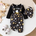 thumbnail image 6 of Tiijoy Boys New Year Outfits Long Sleeve Romper Overalls Hat Baby Clothes Set, Sizes 9-12M, 6 of 7