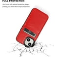 thumbnail image 6 of REQO Compatible with iPhone 15 Case Wallet with Credit Card Holder, Flip Premium Leather Magnetic Clasp Kickstand Heavy Duty Protective Cover for iPhone 15 6.1 Inch (Red), 6 of 7