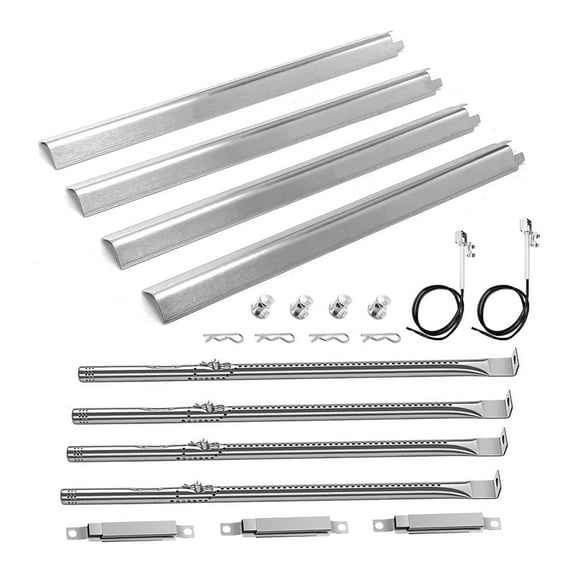 Grill Replacement Parts for Charbroil Performance 4 Burner Gas Grill 463365021 463365522 463352521, 5 Burner 463450022, 2 Burner 463630021, Grill Burners Kit with Heat Plate, Crossover Tube, Igniter