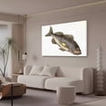 thumbnail image 3 of Póster de lienzo con pintura de peces, decoración de dormitorio, paisaje deportivo, decoración de oficina, regalo, estilo marco, 20 x 30 cm, 3 of 8