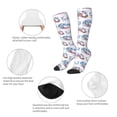thumbnail image 6 of Daiia Sports Socks Snowy Cottage Holiday Scene Printed Novelty Crew Socks for Men Women Knee High Socks Cotton Socks Soft & Breathable Support Unisex Socks, 6 of 9