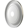 thumbnail image 4 of Ekena Millwork 19"OD x 3 1/2"ID x 1 1/2"P Traditional Thermoformed PVC Ceiling Medallion (Fits Canopies up to 11 1/2"), Universal Aged Metallic Weathered Steel, 4 of 10