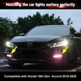 thumbnail image 4 of Xotic Tech Self Adhesive Front Fog Light DRL Tint Vinyl Film, Precut Fog Lamp Light Transmission Stickers Overlay Decal Exterior Decoration Compatible with Honda Accord 10th 2018 2019 2020 (Pink), 4 of 9