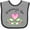 Heather and Black, variant on Inktastic Grammy's Girl Heart Flowers Girls Baby Bib