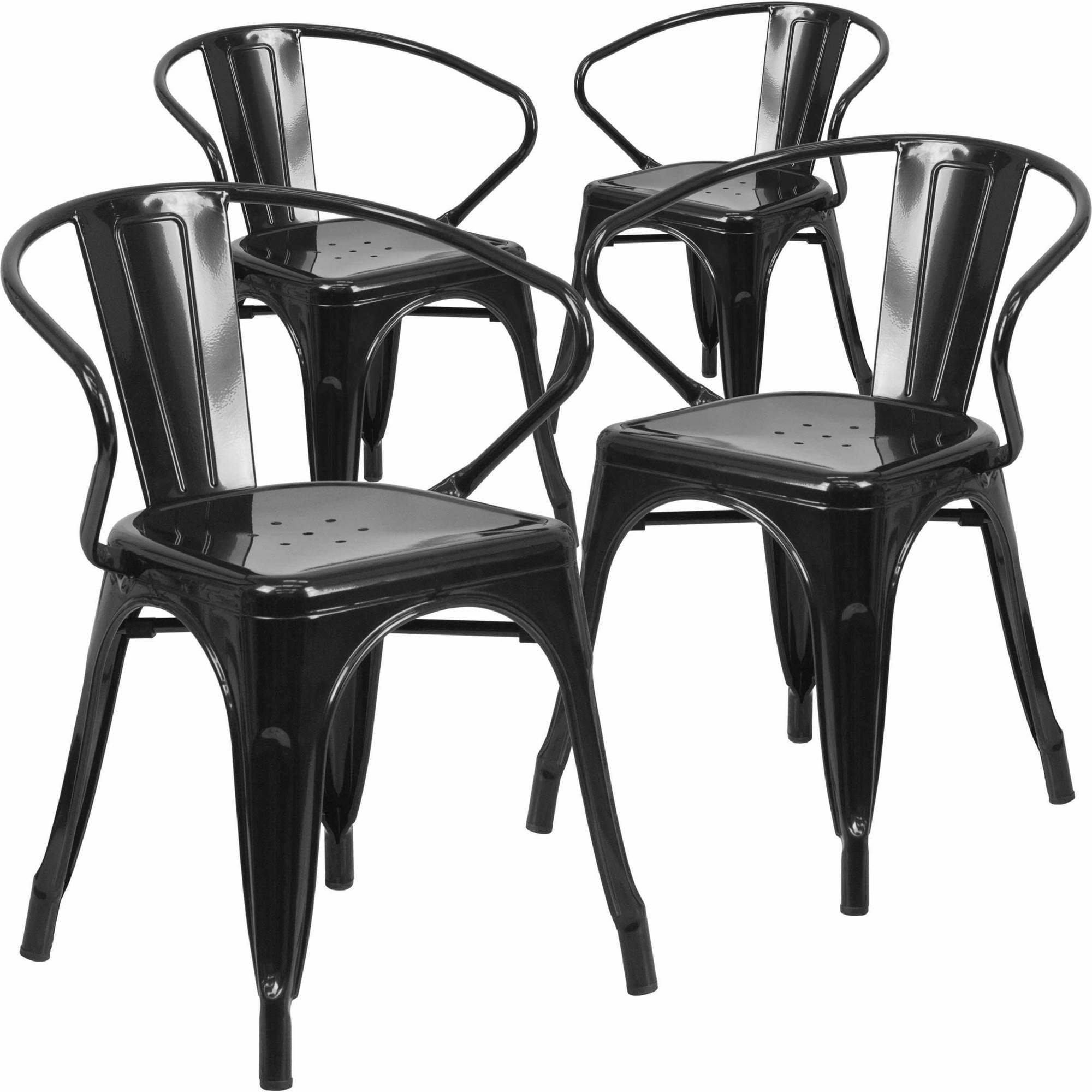 Better Homes and Gardens Camrose Farmhouse Industrial Chairs, Gray, 2pk ...