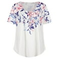 thumbnail image 5 of Pntutb Womens Plus Size Summer Printing Short Sleeves O-Neck Loose T-Shirt Blouse Tops, 5 of 6
