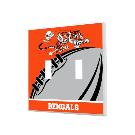 Cincinnati Bengals Passtime Design Double Toggle Lightswitch Plate