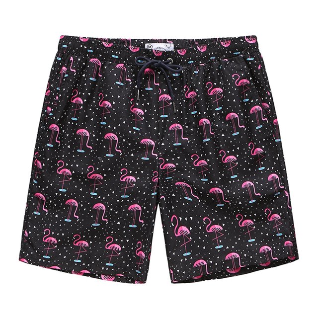 KAWELL Mens Swim Trunks Quick Dry Swim Shorts with Pockets Funny Beach Shorts