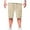 Khaki, variant on Chiccall Mens Drawstring Shorts Multi-Pocket Solid Fashion Elastic Waist Summer Cargo Shorts Orange