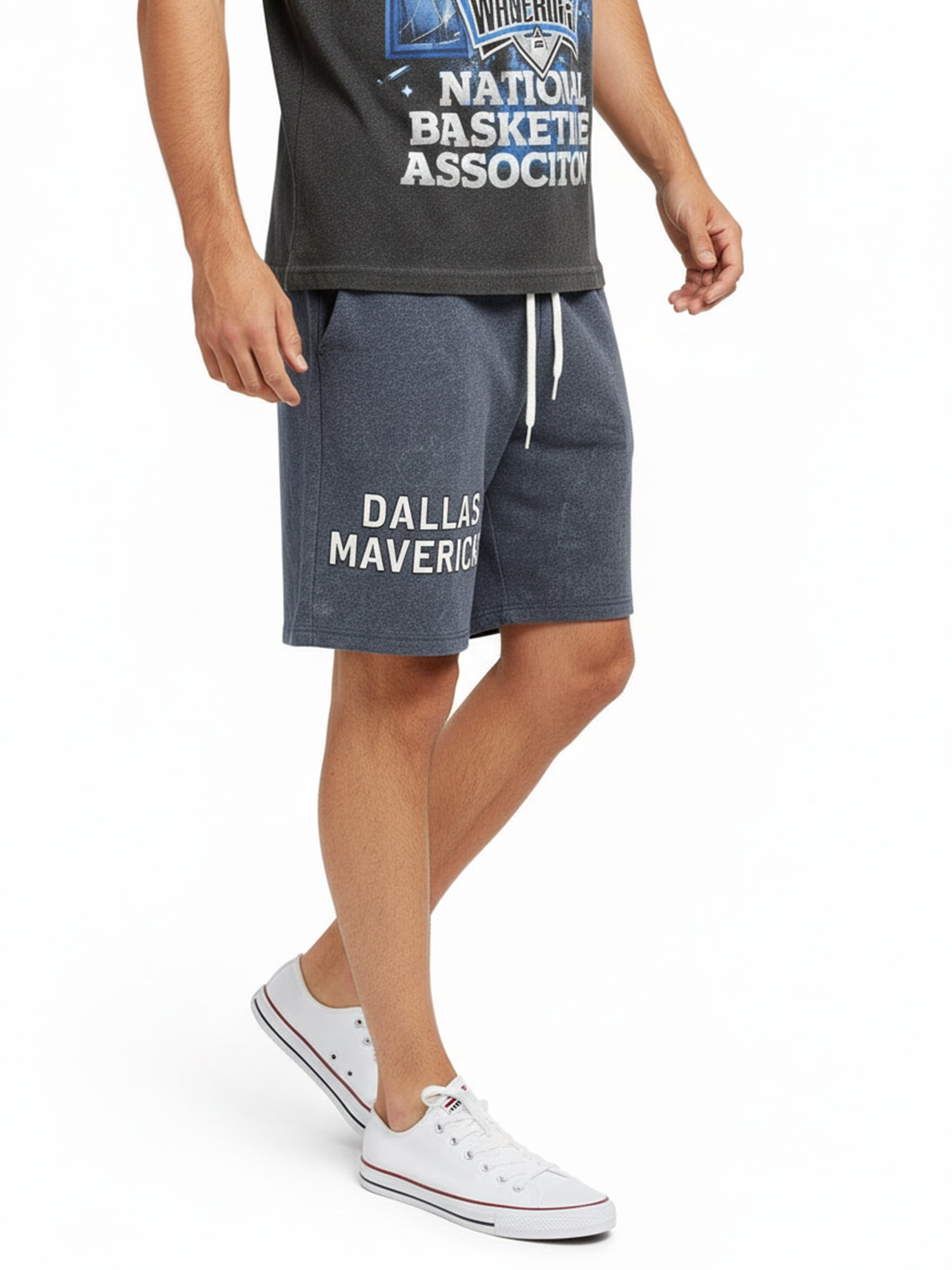 NBA Dallas Mavericks Men's & Men's Big and Tall Mineral Wash Graphic Shorts, Sizes XS–5XB