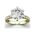 thumbnail image 1 of 3.10 Ct Stunning Solitaire Round Diamond Bridal Rings Solid 18K Yellow Gold, 1 of 4
