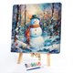 thumbnail image 3 of Kit Pintura Por Números Sobre Lienzo Arte Al Óleo Artesanal Imagen Muñeco Nieve Del 40x40cm, 3 of 9