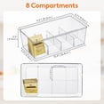 thumbnail image 4 of Lifewit 3 Pack Plastic Stackable Tea Bag Organizer, Divided Storage Bin Box for Kitchen Cabinets, Countertops, Pantry, Hold Coffee Pods, Sugar Packets, Condiments, 8 Sections, 4 of 7