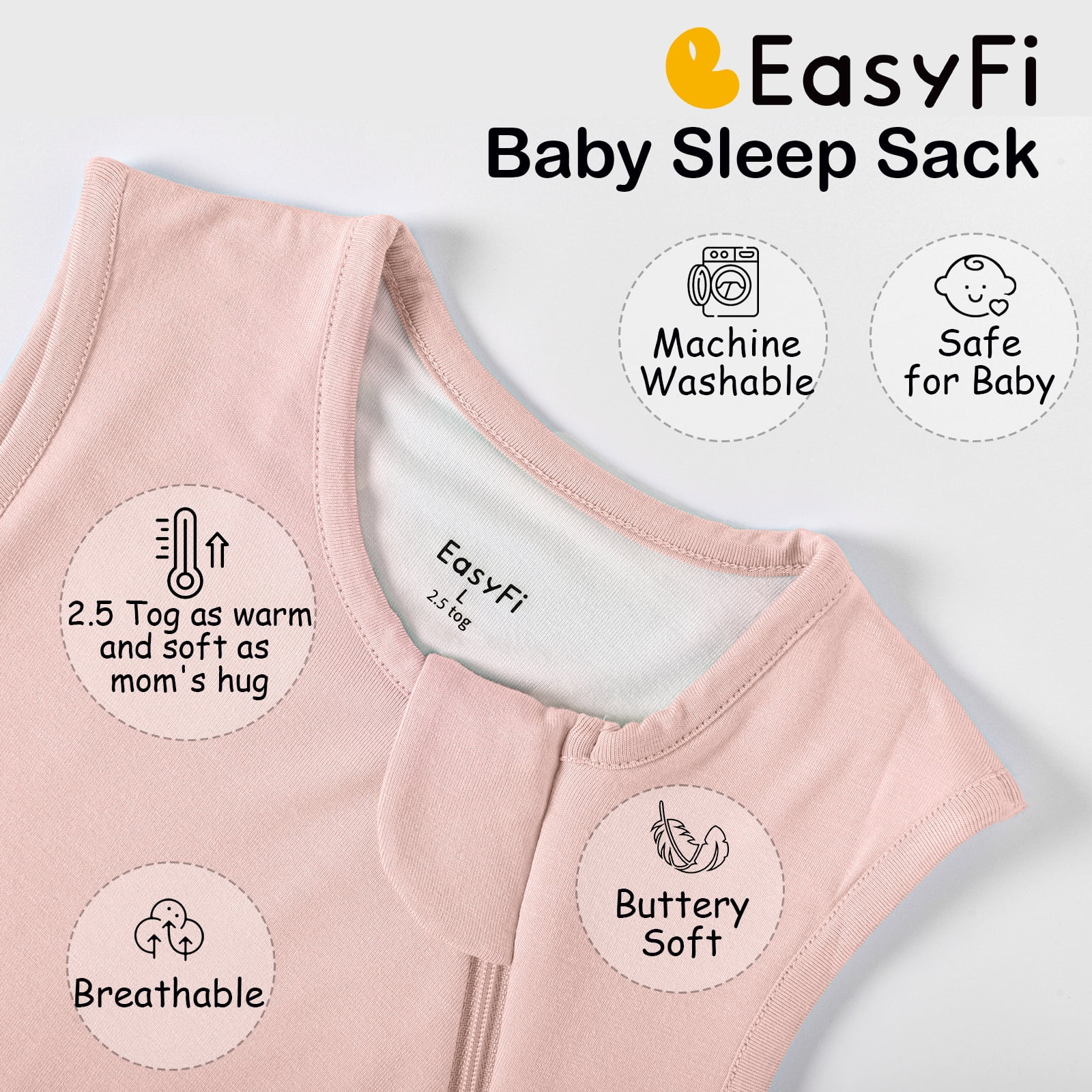 2.5 Tog Winter Baby Sleep Sack 18-24 Months Rayon Made from Bamboo Sleeping Bag Unisex Girl Boy Warm Baby Wearable Blanket