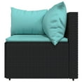 thumbnail image 3 of vidaXL 4 Piece Garden Lounge Set with Cushions Black Poly Rattan, 3 of 5