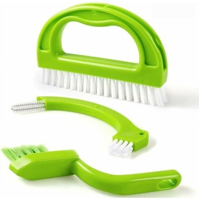 Cepillo de limpieza multifuncional triangular, eficaz para limpiar en profundidad manchas difíciles en juntas de baldosas, ranuras de ventanas, tapas de radiadores, rodapiés, fregaderos, etc., con