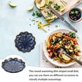 thumbnail image 4 of Flower Shape Snack Dish Ceramic Side Dish Plate Seasoning Sauce Dipping Bowl, 4 of 6