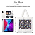 thumbnail image 3 of Yiaed Gnome With Mushroom Print Fluffy Shoulder Bag Plush Bags Women Ladies Tote Bag Fluffy White Furry Purse Handbag for Autumn and Winter, 3 of 7