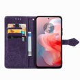 thumbnail image 3 of SaniMore for Motorola Moto G Power (2024) Wallet Case with Embossed Mandala PU Leather Flip Protection Wrist Strap Credit Card Holder Pocket Kickstand Shockproof Case, Purple, 3 of 7