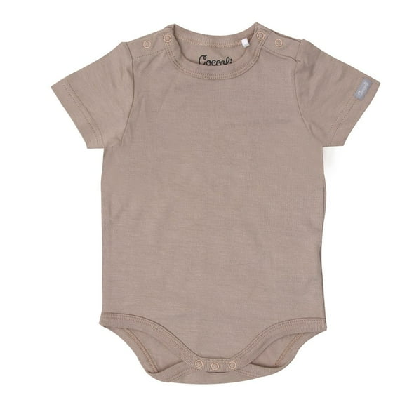Coccoli Tencel Modal Combinaison à Manches Courtes - Aussi Douce Que le Bambou - Clair de Lune (6 Mois, 13-16 lbs)