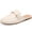 Cream White, variant on Velaga Women's Buckle Mules Comfortable Dressy Flats Business Casual Loafers Slip On, Backless, Crocodile Black 40