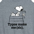 thumbnail image 3 of Peanuts - Snoopy Typos Make Me Sic - Women's Racerback Tank Top, 3 of 6