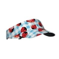 thumbnail image 2 of Easygdp Flowers and Lady Bugs Stretchy Visor - Unisex Visor Hat for Men and Women, UPF 50 Sun Protection Visor, Ultra-Light, 2 of 7