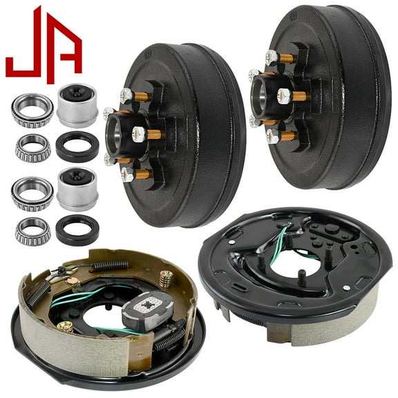 JADODE 5 on 5" Trailer Brake Drum Kit with 10" x 2.25" Electric Trailer Brakes Fit 3500 lbs Axle Trailer
