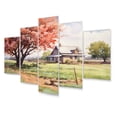 thumbnail image 2 of Designart "An Oak Tree with Coral Tones on the Farm II" Landscape Trees Metal Art Print Set, 2 of 5