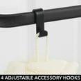 thumbnail image 5 of mDesign Metal Over Shower Door Towel Rack Holder for Bathroom - Matte Black, 5 of 7