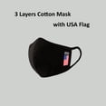 thumbnail image 2 of 3 Layer Mouth Mask 95 cotton 5 Spandex, Men Women Adult Unisex Cotton Washable Reusable Protection Mouth Cover Face Mask, 2 of 3