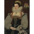 thumbnail image 2 of John Bettes the Younger 12x14 Black Ornate Wood Framed Double Matted Museum Art Print Titled: The Duchess of Chandos, 2 of 5