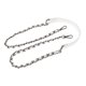 thumbnail image 1 of Correa de cadena de monedero de metal, correa de hombro extensor de bolso cruzado con hebilla intercambiable de cuero de 110 cm DIY para la decoración Negro Cadena Blanco Sunnimix correa de cadena de monedero, 1 of 8