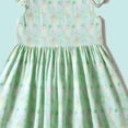 thumbnail image 5 of SGFCWSX Girls Floral Dress Flutter Sleeve Round Neck Summer Casual A-Line Dresses for Teens Green Size 13, 5 of 6
