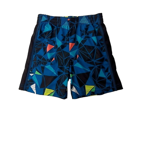 Infant Boys Blue Geometric Print Athletic Shorts Elastic Waistband 24m