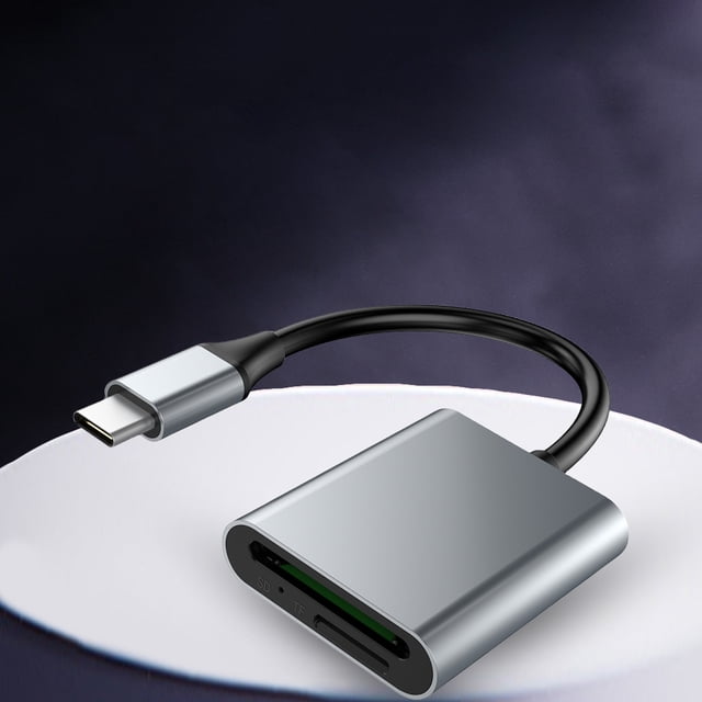 2 en 1 Lector de tarjetas SD TF Tipo C 3.0 Puerto Lector de tarjetas de memoria para dispositivos USB C