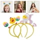 thumbnail image 3 of 3 diademas de conejito de dibujos animados, diadema de Pascua con decoraciones de huevos de colores para fiestas navideñas, accesorio para el cabello para celebraciones de Pascua y reuniones temáticas, 3 of 7