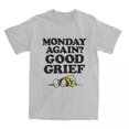 thumbnail image 3 of Camisetas para hombre y mujer, de Peanuts, Charlie Brown, Monday Good Grief, Snoopy, 100 % algodón, camisetas de manga corta con cuello redondo, idea de regalo, 3 of 5