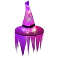 thumbnail image 3 of 5Pcs Halloween Witch Hat Lights,Witch Hats Hanging Decoration LED Glowing Witch Hat Pendant Ghost Festival Luminous Wizard Hat Halloween Decoration, 3 of 6