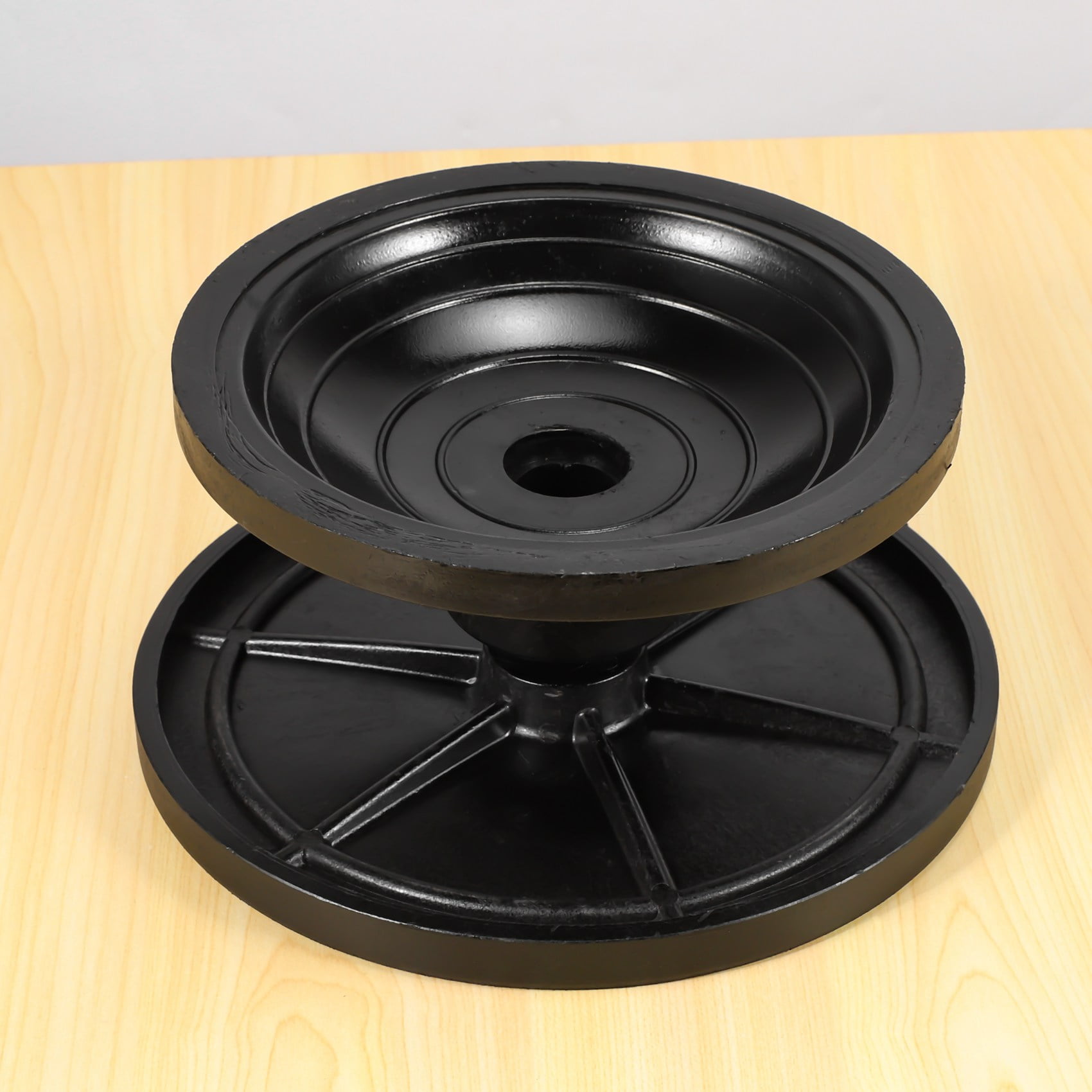 Wheel Turntable Turntable Clay Sculpture Modeling Pottery Multi-Function Manual Turntable Turntable Carving Table Pottery Wheel Black