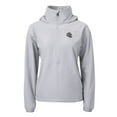 thumbnail image 2 of Women's Cutter & Buck Gray New England Patriots  Charter Eco Recycled Half-Zip Hooded Anorak Jacket, 2 of 3